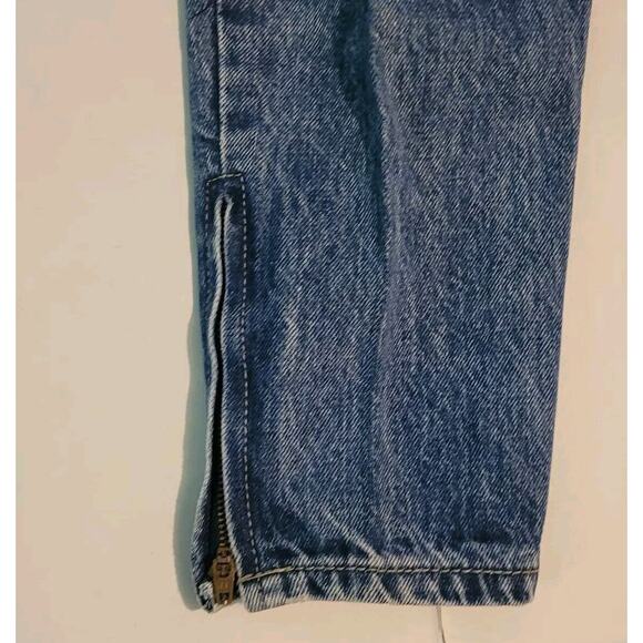Vintage Guess Jeans Womens Size 28 Blue Medium Wash Ankle Zip No Back Tag - Picture 9 of 10